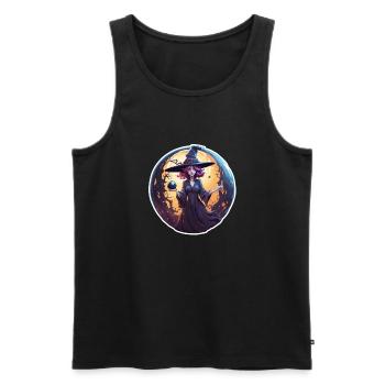 Witch / Magic / Witch Ritual / Fairy Tale / Spell - Men's Premium Organic Tank Top - black - Front - AI Model Male 178 light (178cm)