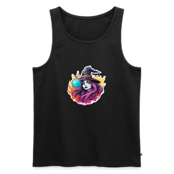 Witch / Magic / Witch Ritual / Fairy Tale / Spell - Men's Premium Organic Tank Top - black - Front - AI Model Male 178 light (178cm)