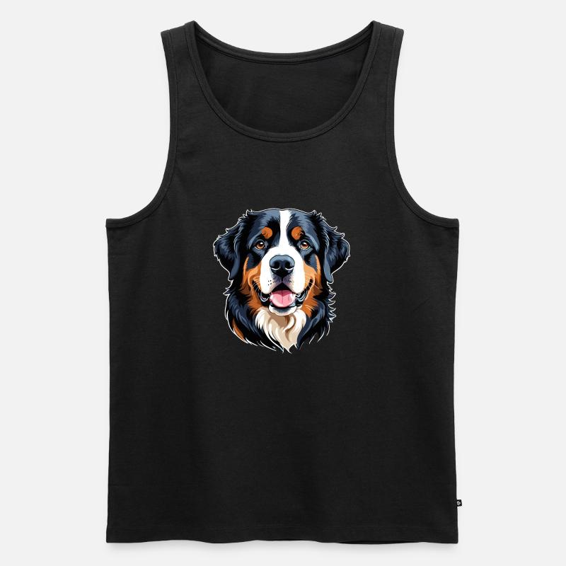 Berner Sennenhund - Männer Premium Bio Tank Top - Schwarz