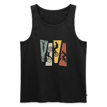 Vintage Retro Bike - Men's Premium Organic Tank Top - black - Front - AI Model Male 178 light (178cm)