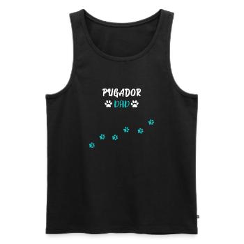 Pugador Dad I Mops Labrador Mix - Männer Premium Bio Tank Top - Schwarz - Vorne - AI Model Male 178 light (178cm)
