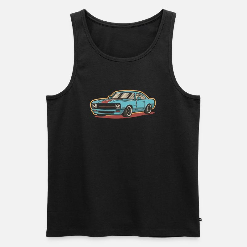 AUTOS - Männer Premium Bio Tank Top - Schwarz