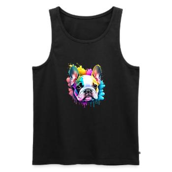 Bouledogue Chiens Propriétaire De Chien Propriétaire De Chien Chien - Débardeur bio Premium Homme - noir - Devant - Michal (187cm)