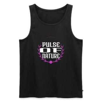 Happy Beating Heart Pristine Geek Funny Sayings - Men's Premium Organic Tank Top - black - Front - Michal (187cm)
