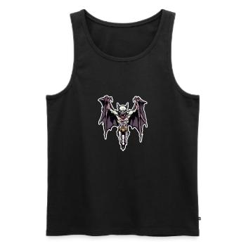 Bat / Vampire / Dracula / Animal / Halloween - Men's Premium Organic Tank Top - black - Front - AI Model Male 178 light (178cm)