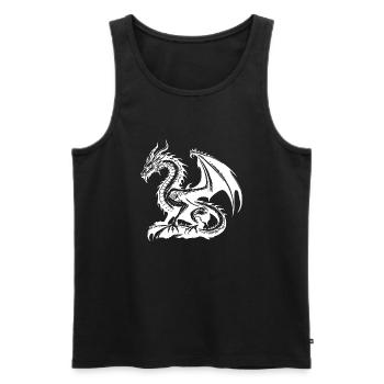 Fantasy Dragon Anime Dragon Head Reptile mythique - Débardeur bio Premium Homme - noir - Devant - Michal (187cm)