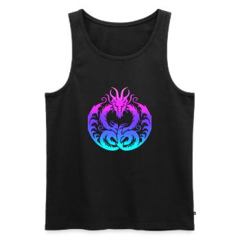 Fantasy Dragon Anime Dragon Head Mythical reptile - Men's Premium Organic Tank Top - black - Front - Michal (187cm)