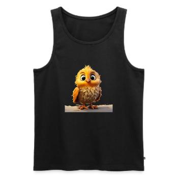 Little funny chick - Men's Premium Organic Tank Top - black - Front - AI Model Male 178 light (178cm)