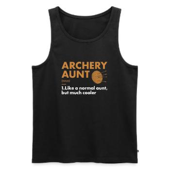 Sport Aunt Archery - Men's Premium Organic Tank Top - black - Front - Michal (187cm)