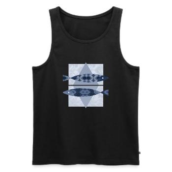 Poissons - Débardeur bio Premium Homme - noir - Devant - Michal (187cm)