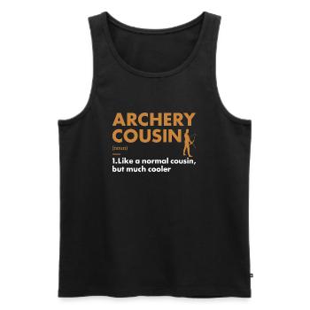 Sport Cousin Archery - Men's Premium Organic Tank Top - black - Front - Michal (187cm)