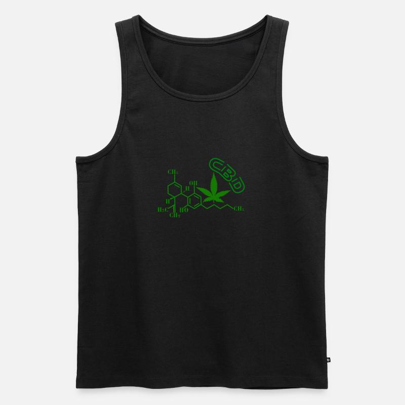 CBD molekular struktur - Männer Premium Bio Tank Top - Schwarz