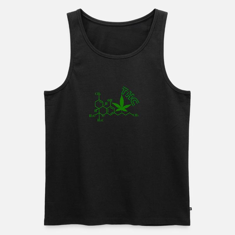 THC Molecular Structure - Men's Premium Organic Tank Top - black
