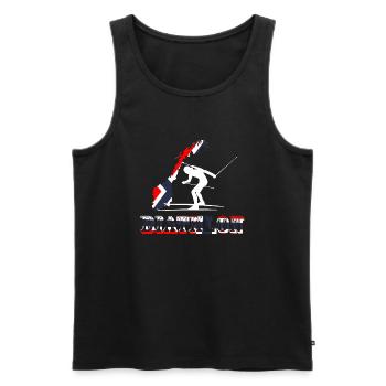 norwegian biathlon - Men's Premium Organic Tank Top - black - Front - AI Model Male 178 light (178cm)