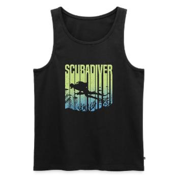 Scuba Diver Underwater Exploration Shark Diving - Männer Premium Bio Tank Top - Schwarz - Vorne - Michal (187cm)