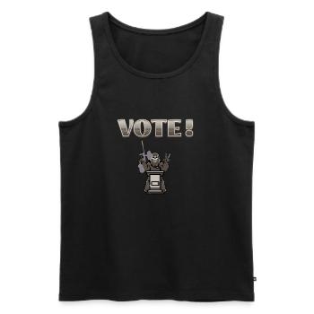 Stimmen Sie für Paintballing Big Foot - Männer Premium Bio Tank Top - Schwarz - Vorne - AI Model Male 178 light (178cm)