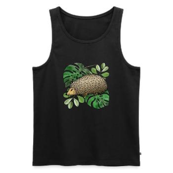 Igel - Männer Premium Bio Tank Top - Schwarz - Vorne - Michal (187cm)