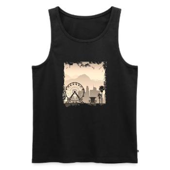 Los angeles californie voyage ville usa amérique - Débardeur bio Premium Homme - noir - Devant - Michal (187cm)