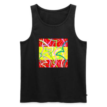 Happy 2.024 from Spain! - Men's Premium Organic Tank Top - black - Front - Michal (187cm)