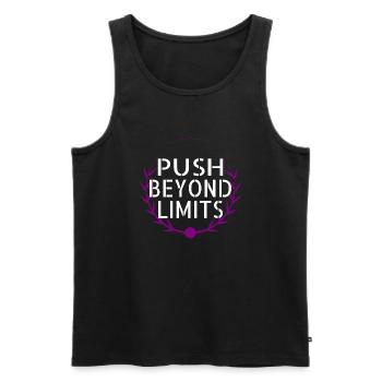 fortitude sayings gift idea geek present idea wod - Männer Premium Bio Tank Top - Schwarz - Vorne - AI Model Male 178 light (178cm)
