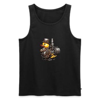 Gummiente / Badeente / Wasser / Badewanne - Männer Premium Bio Tank Top - Schwarz - Vorne - AI Model Male 178 light (178cm)