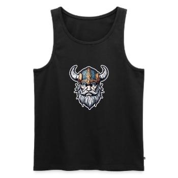 Wikinger / Thor / Odin / nordisch / keltisch - Männer Premium Bio Tank Top - Schwarz - Vorne - Michal (187cm)