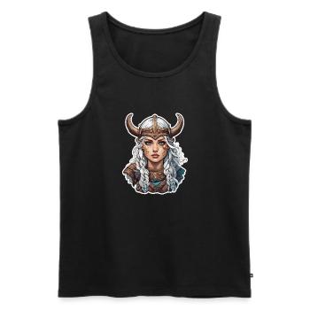 Wikinger / Thor / Odin / nordisch / keltisch - Männer Premium Bio Tank Top - Schwarz - Vorne - Michal (187cm)