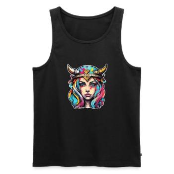 Wikinger / Thor / Odin / nordisch / keltisch - Männer Premium Bio Tank Top - Schwarz - Vorne - Michal (187cm)