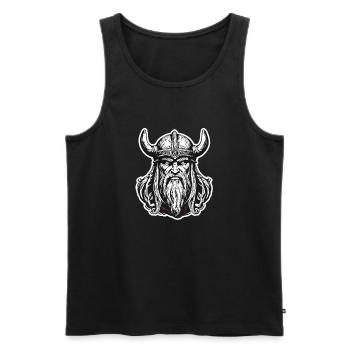 Wikinger / Thor / Odin / nordisch / keltisch - Männer Premium Bio Tank Top - Schwarz - Vorne - Michal (187cm)