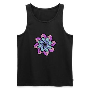 Flower - Men's Premium Organic Tank Top - black - Front - AI Model Male 178 light (178cm)