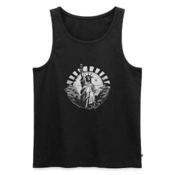 New York, États-Unis, Amérique, Voyage, Ville touristique - Débardeur bio Premium Homme - noir - Devant - Michal (187cm)