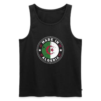 Made in Algerien - Geschenkidee Algerien - Männer Premium Bio Tank Top - Schwarz - Vorne - AI Model Male 178 light (178cm)