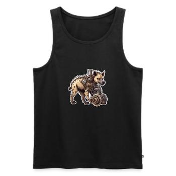 Hyena / Africa / Safrai / Zoo / Wildis / Animal - Men's Premium Organic Tank Top - black - Front - AI Model Male 178 light (178cm)