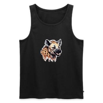Hyena / Africa / Safrai / Zoo / Wildis / Animal - Men's Premium Organic Tank Top - black - Front - AI Model Male 178 light (178cm)