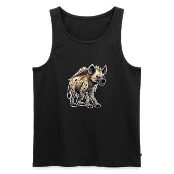 Hyena / Africa / Safrai / Zoo / Wildis / Animal - Men's Premium Organic Tank Top - black - Front - AI Model Male 178 light (178cm)