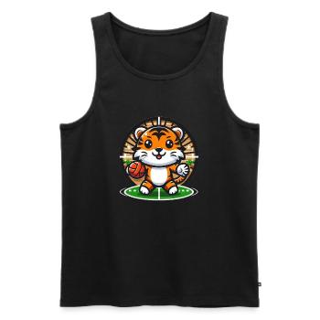 Kabaddi Tiger - Men's Premium Organic Tank Top - black - Front - AI Model Male 178 light (178cm)