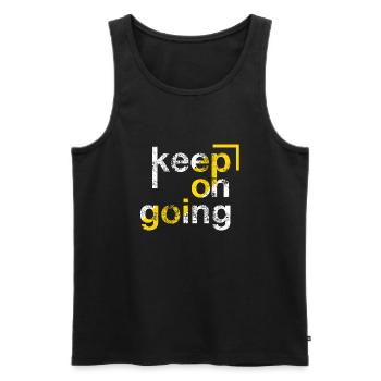 keep on going, Perseverance - Men's Premium Organic Tank Top - charcoal grey - Front - Alexander (188cm)