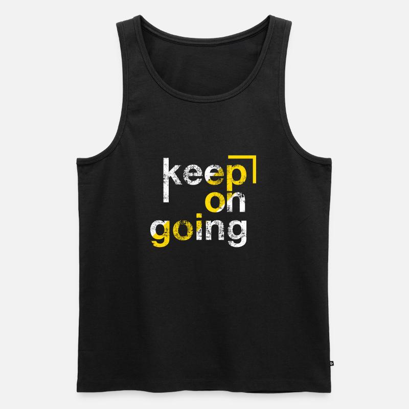 Mach weiter, Beharrlichkeit - Männer Premium Bio Tank Top - Schwarz