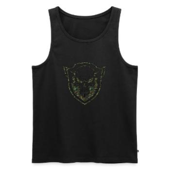Armée, Guerre, Militaire, Uniforme, Force, Soldat Camouflage - Débardeur bio Premium Homme - noir - Devant - Michal (187cm)