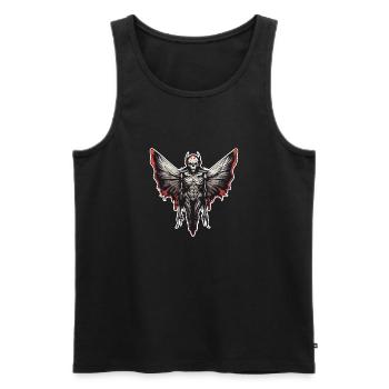 Mothman / Motte / Insekt / Fabelwesen / Flatterer - Männer Premium Bio Tank Top - Schwarz - Vorne - AI Model Male 178 light (178cm)