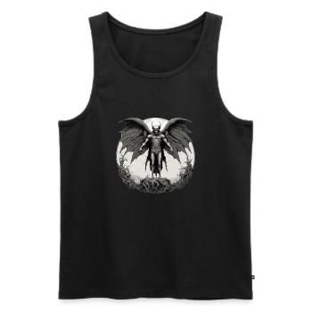 Mothman / Motte / Insekt / Fabelwesen / Flatterer - Männer Premium Bio Tank Top - Schwarz - Vorne - AI Model Male 178 light (178cm)