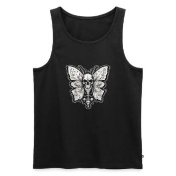 Papillon de nuit / Animal / Insecte / Larve / Ravageur - Débardeur bio Premium Homme - noir - Devant - AI Model Male 178 light (178cm)