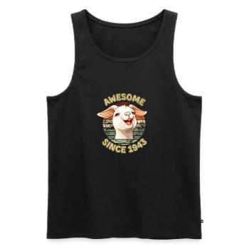 awesome Since 1943 - Humor 1943 Birthday Gift - Men's Premium Organic Tank Top - black - Front - Michal (187cm)