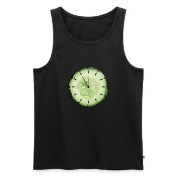 Es ist Gurkenzeit - Männer Premium Bio Tank Top - Schwarz - Vorne - Michal (187cm)
