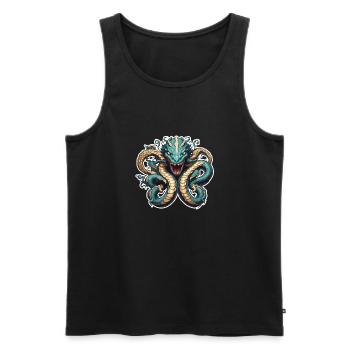 Hydra / griechische Mythologie / Schlange - Männer Premium Bio Tank Top - Schwarz - Vorne - AI Model Male 178 light (178cm)