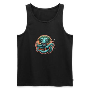 Hydra / Greek Mythology / Serpent - Men's Premium Organic Tank Top - black - Front - AI Model Male 178 light (178cm)