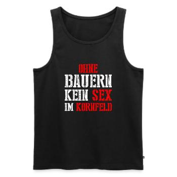 No sex in the cornfield without farmers - Men's Premium Organic Tank Top - black - Front - AI Model Male 178 light (178cm)