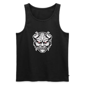 Kabuki Maske / Japanische Kunst / Theater / Antik - Männer Premium Bio Tank Top - Schwarz - Vorne - AI Model Male 178 light (178cm)