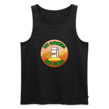 Farmer - Men's Premium Organic Tank Top - black - Front - AI Model Male 178 light (178cm)