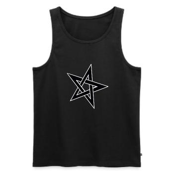 Stern - Männer Premium Bio Tank Top - Schwarz - Vorne - Michal (187cm)